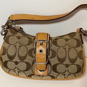 Small Coach Half-Moon Handbag